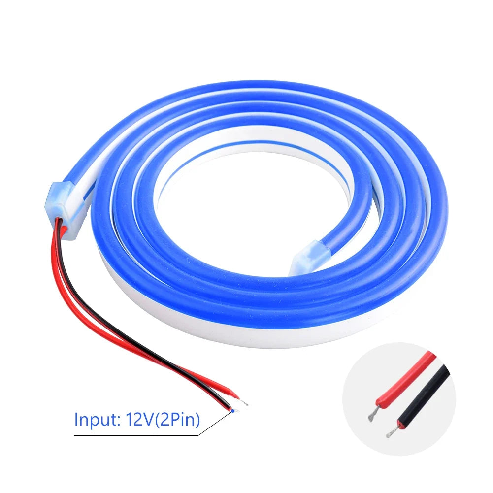 5V 12V 24V Led Neon Strip Light 6mm Narrow Rope Flex Tape Silicon Tube Bar Waterproof DIY Sign Red Green Blue Yellow Pink White