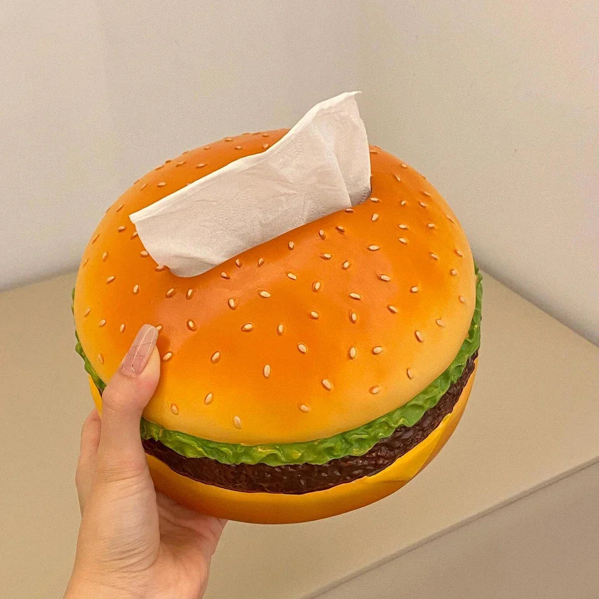 Hamburger tissue box creative American retro living room tissue box home fun decoration ornaments napkin holder