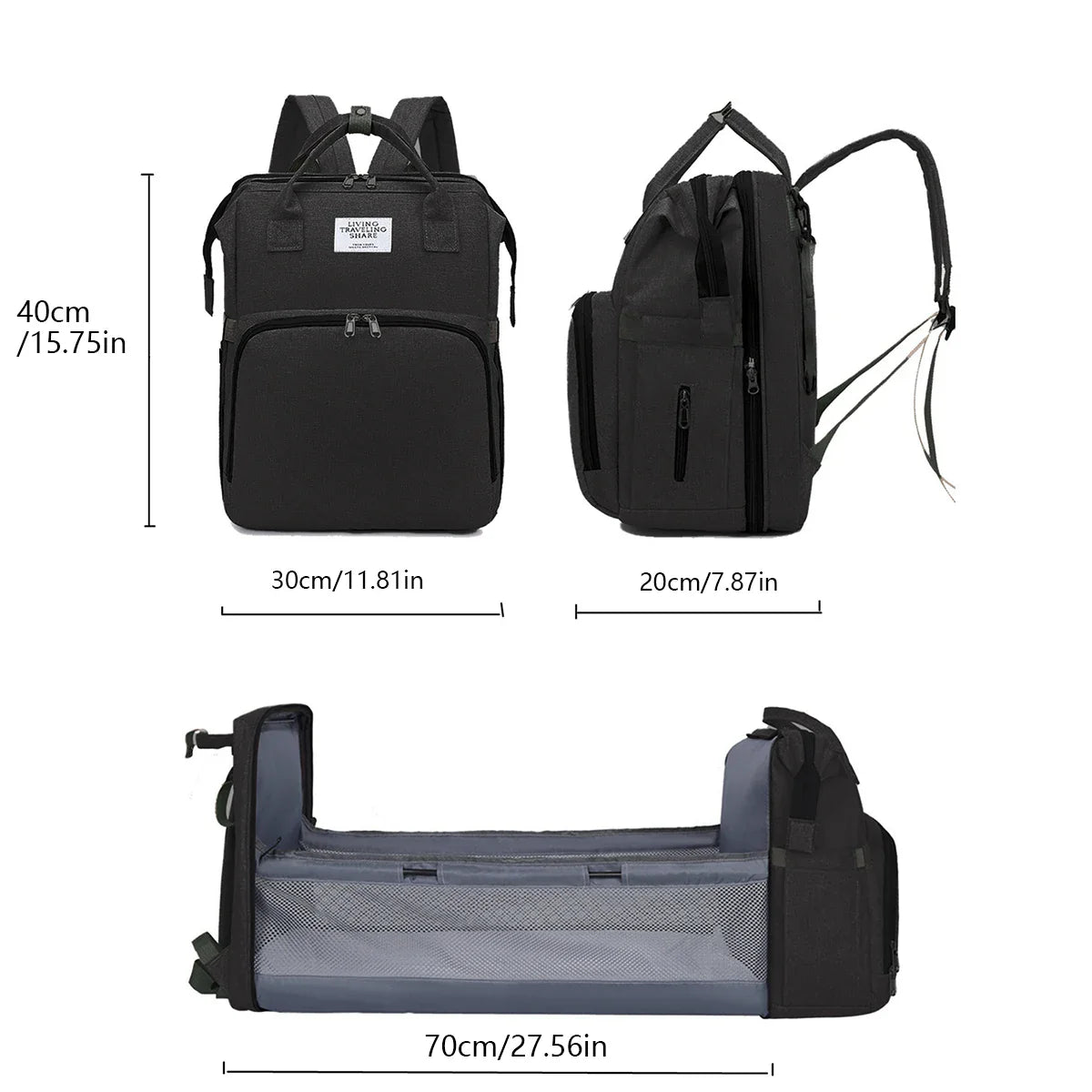Portable Diaper Bag - PURPLE product view