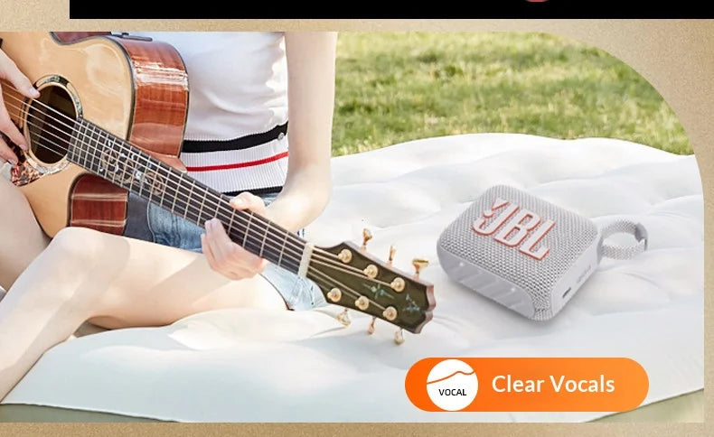JBL Go 4 Compact large-volume audio system with low power consumption operation and full-device compatibility