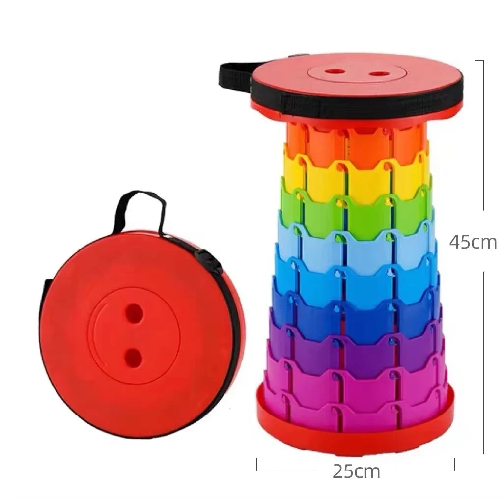 Upgraded Portable Foldable Folding Stool Retractable Folding Camping Stool Suitable For Adults Outdoor Fishing Gardening