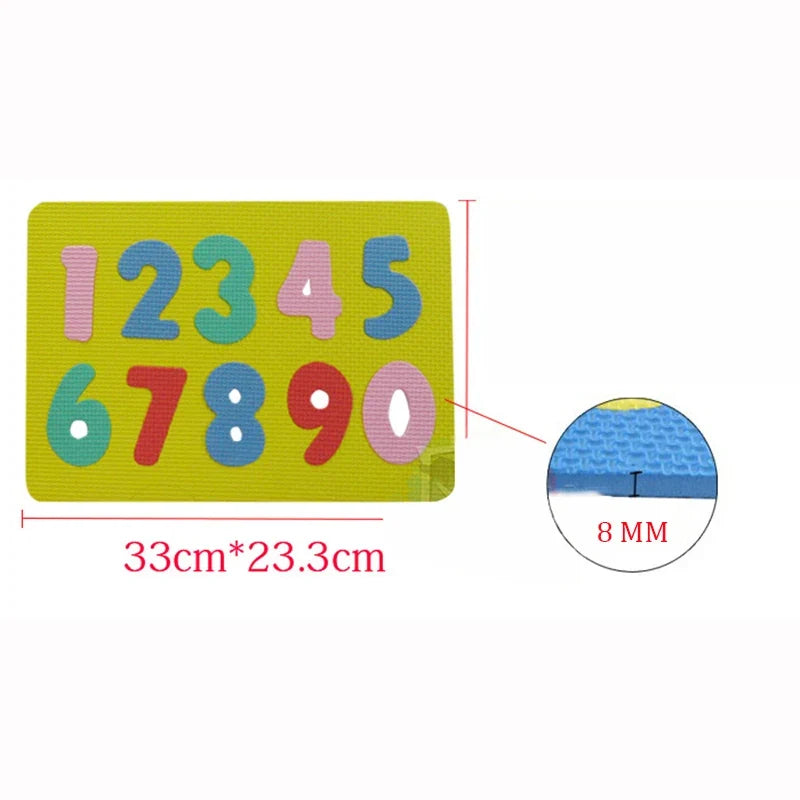 Kids Alphabetic Arithmetic Number EVA Foam 3D Puzzle Montessori Preschool Learning Educational Game DIY Toy for Children