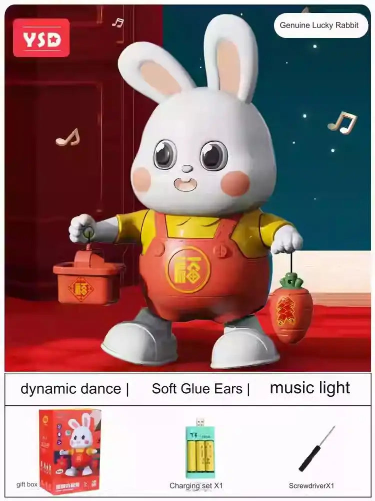 Interactive Singing Dancing Bunny Toy - Head Up Training Baby Development Toy