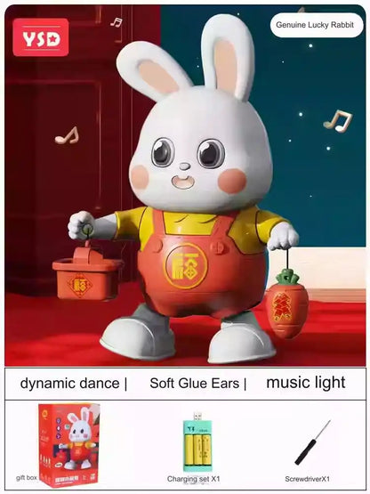 Interactive Singing Dancing Bunny Toy - Head Up Training Baby Development Toy