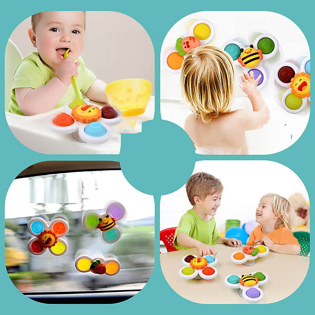 Spinning Suction Cup Toy – Engaging Sensory Play for Babies