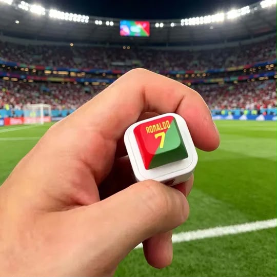 Mini SIUU Football Sound Button Keychain – Ronaldo Celebration Keychain