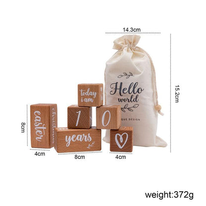 Wooden Milestones Photo Prop
