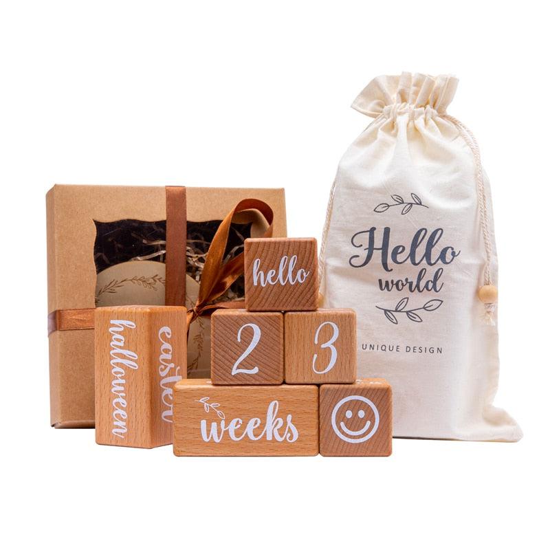 Wooden Milestones Photo Prop