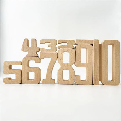 Montessori Wooden Math Numbers Blocks
