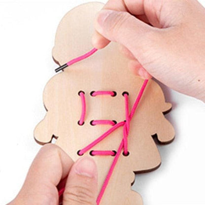 Wooden Threading Game