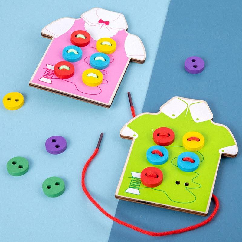 Wooden Threading Game
