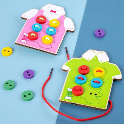 Wooden Threading Game