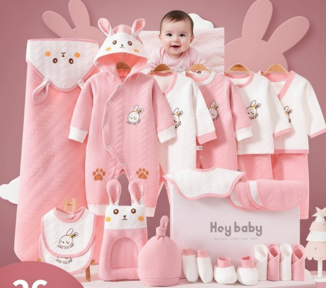 26-Piece Premium Cotton Newborn Baby Gift Set