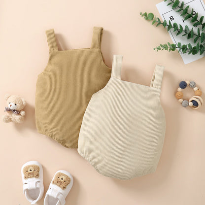 Bear Pocket Ribbed Romper