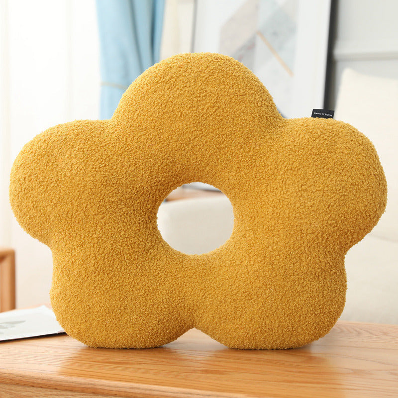 Three Dimensional Shaped Pillow Round Lumbar - Red brown strip product view