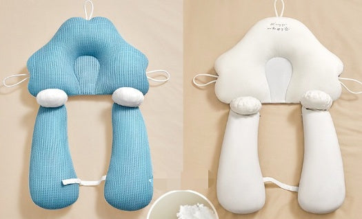 Baby Correction Head Shaping Pillow - Blue whiteset Drawstring style product view