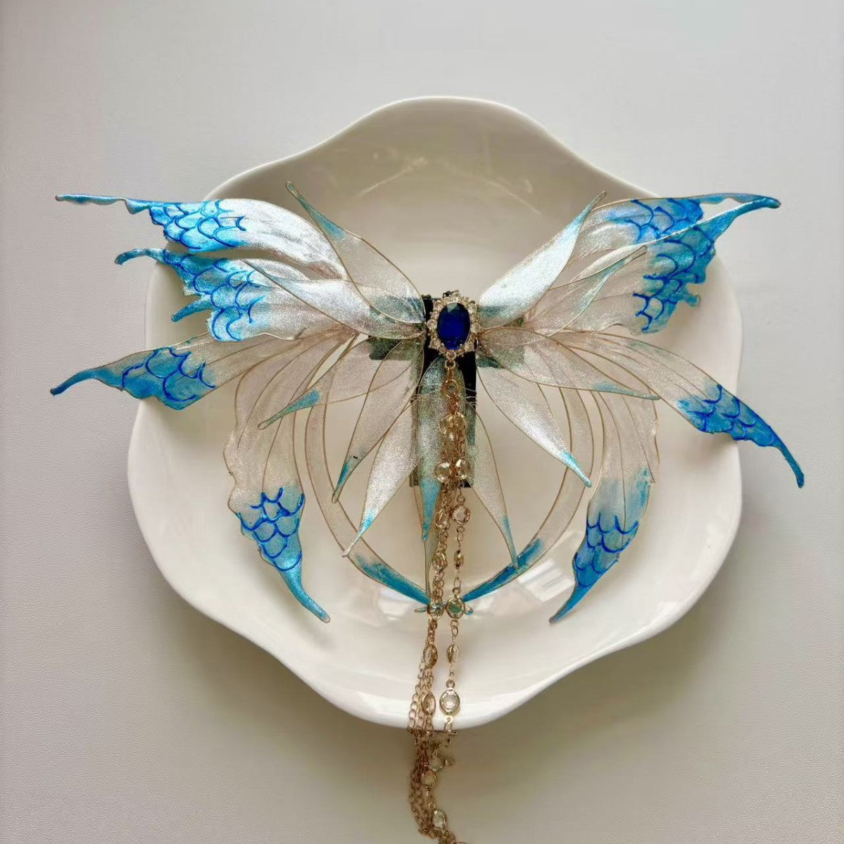 New Electric Butterfly-wing Hair Clipmermaid Style