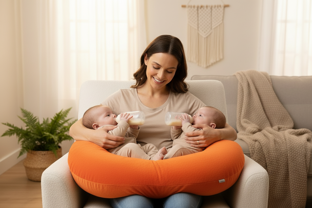 DuoNest™ Luxe Twin Nursing & Support Pillow