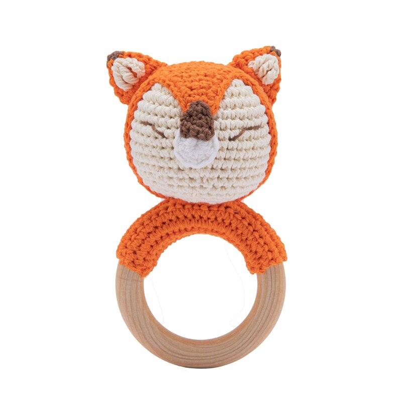 Crochet Wooden Baby Rattle