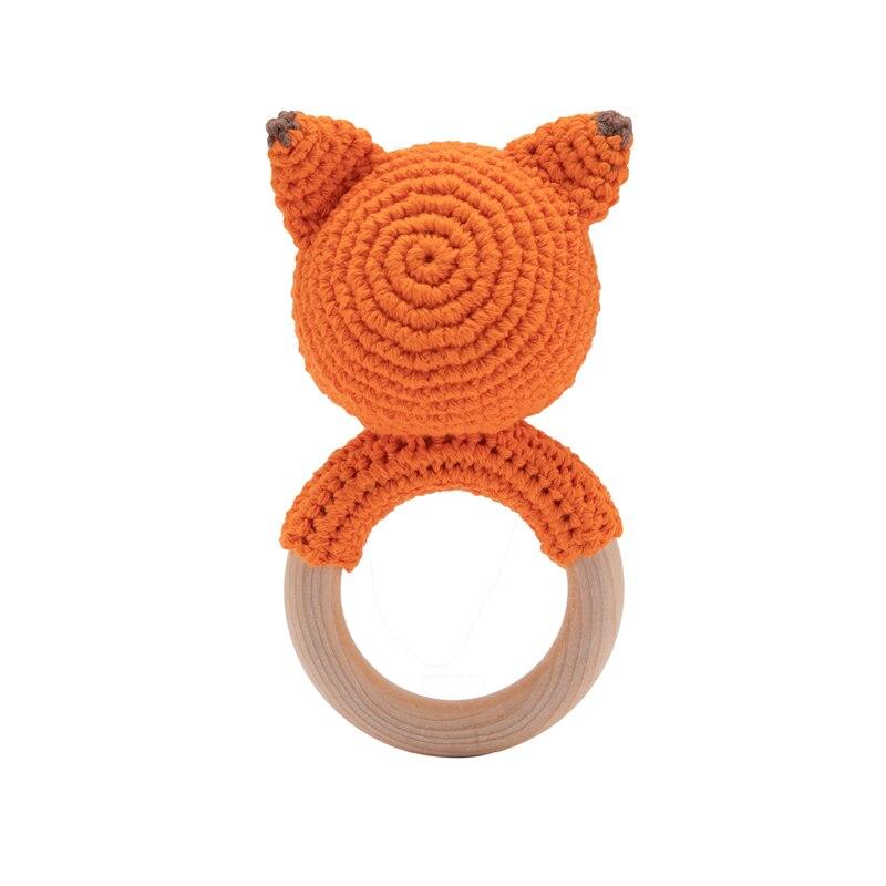 Crochet Wooden Baby Rattle