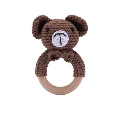 Crochet Wooden Baby Rattle