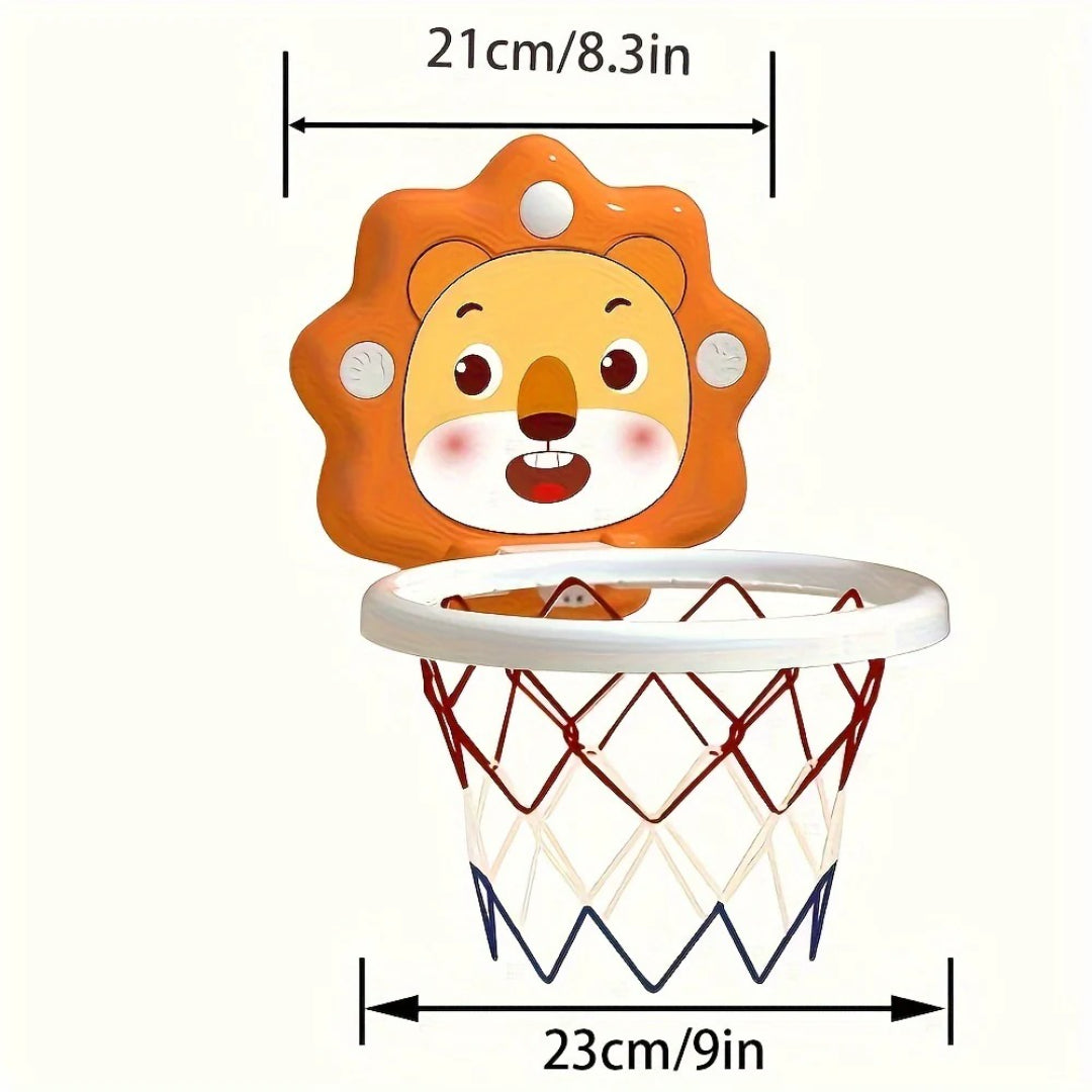 Wall-Mounted Basketball Hoop Set with Mini Balls and Pump