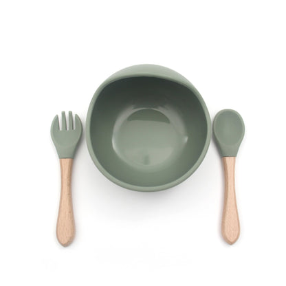 Silicone Feeding Bowl & Utensil Set
