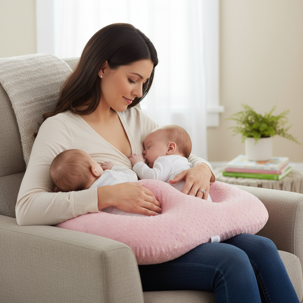 DuoNest™ Luxe Twin Nursing & Support Pillow