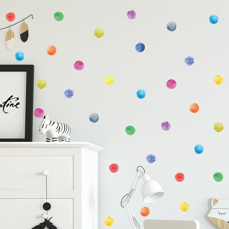 Dots Wall Stickers - Rainbow 48pcs product view