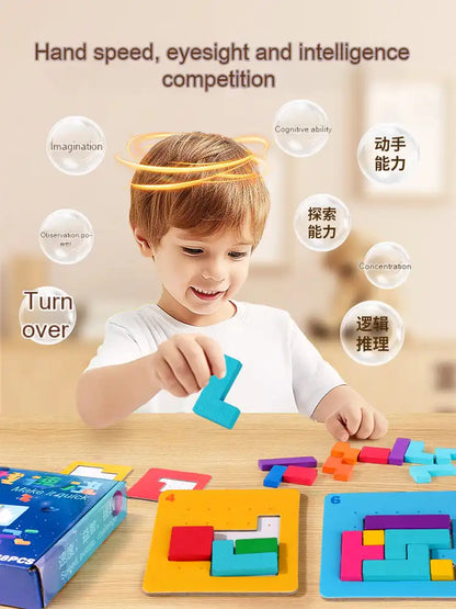 WEIQUEEN Jigsaw puzzles Exercise your child's brain power Logical thinking Block puzzles