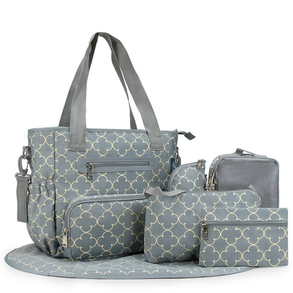 Deluxe Lightweight Large Diaper Bag 7 Pieces Set