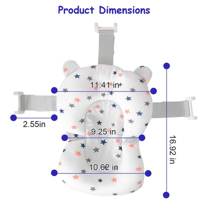 Baby Bath Cushion Mat for Foldable Baby Bathtub with Built-in Thermometer