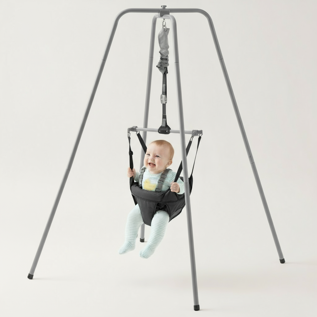 ActiveBounce™ Foldable Baby Activity Bouncer with Stable Stand & Premium Spring