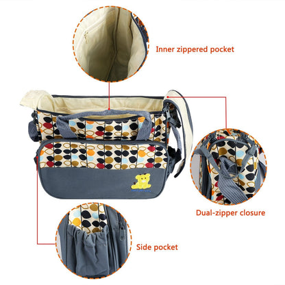 LuxeTote™ 5-in-1 Diaper Bag Travel Set
