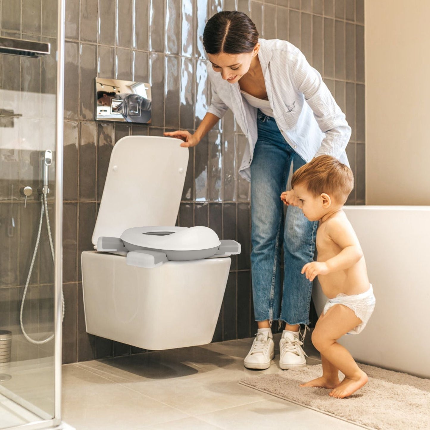 Travel Potty Chair with Potty Lines