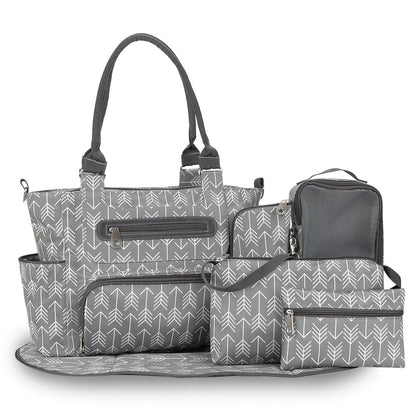Deluxe Lightweight Large Diaper Bag 7 Pieces Set