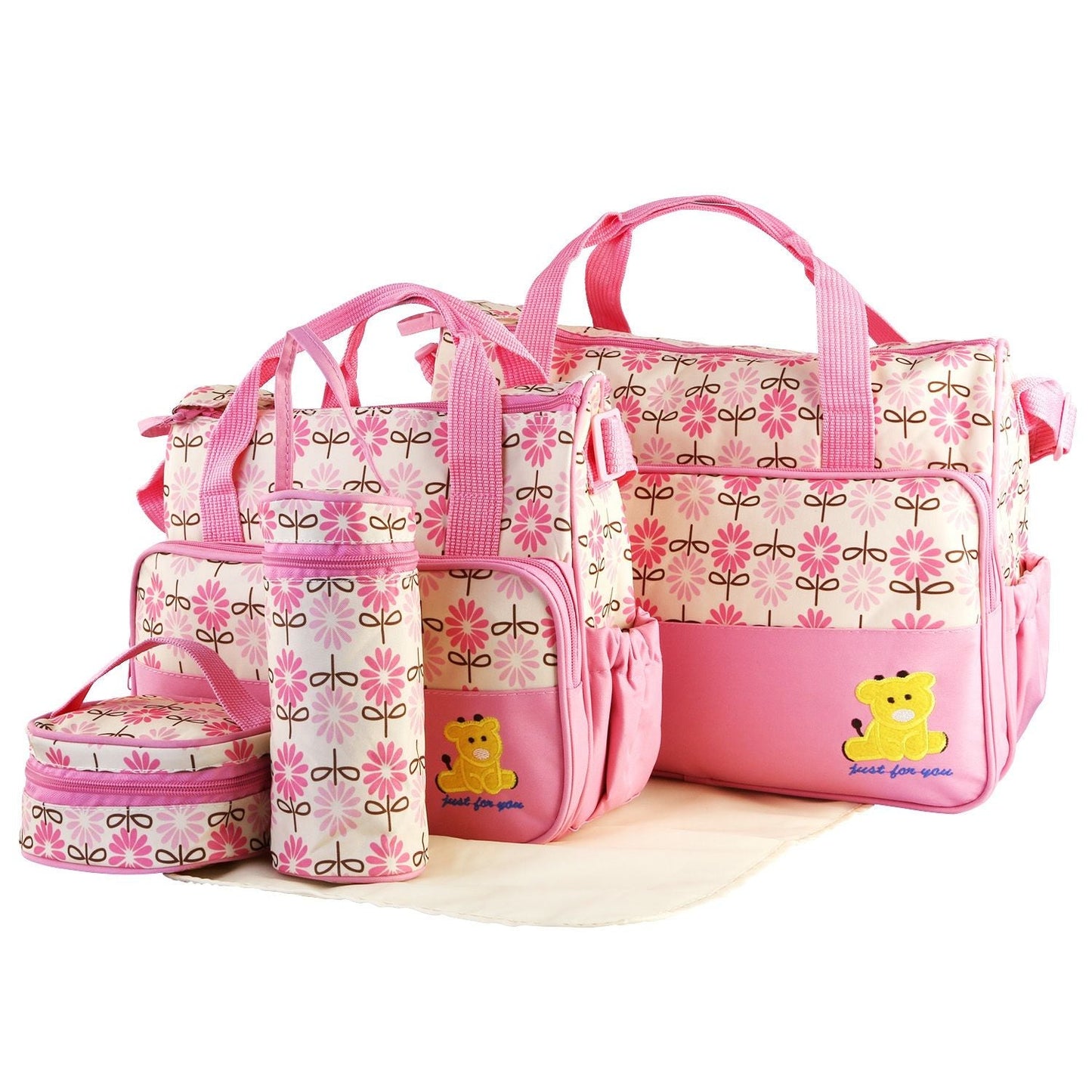 LuxeTote™ 5-in-1 Diaper Bag Travel Set