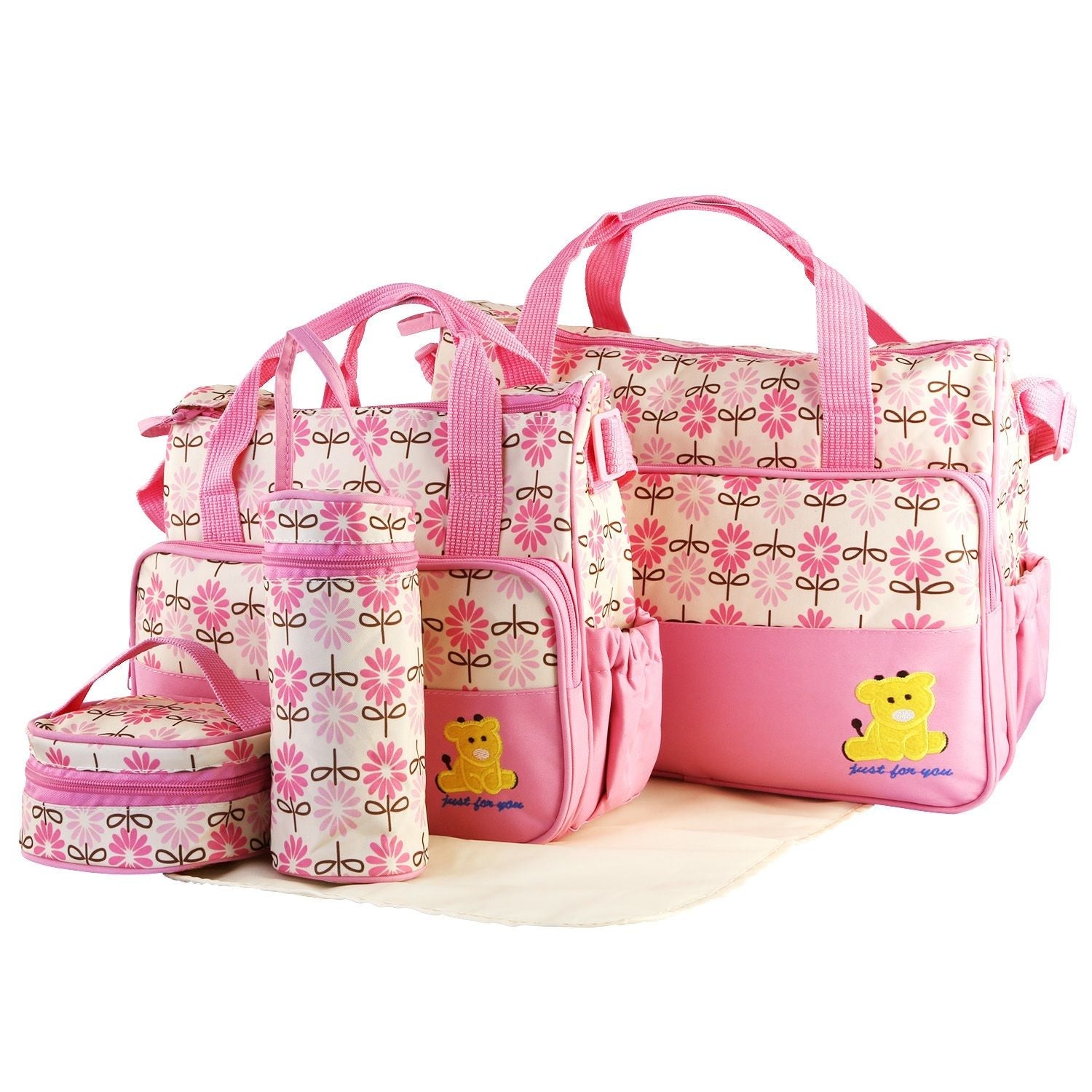 LuxeTote™ 5-in-1 Diaper Bag Travel Set