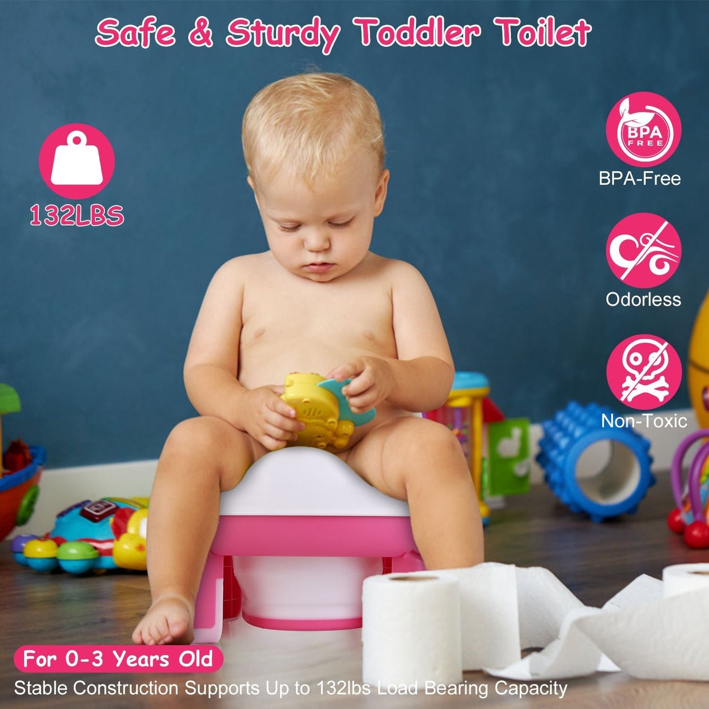 Travel Potty Chair with Potty Lines