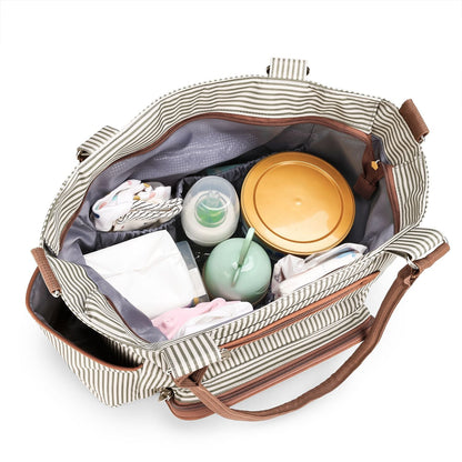 Deluxe Lightweight Large Diaper Bag 7 Pieces Set