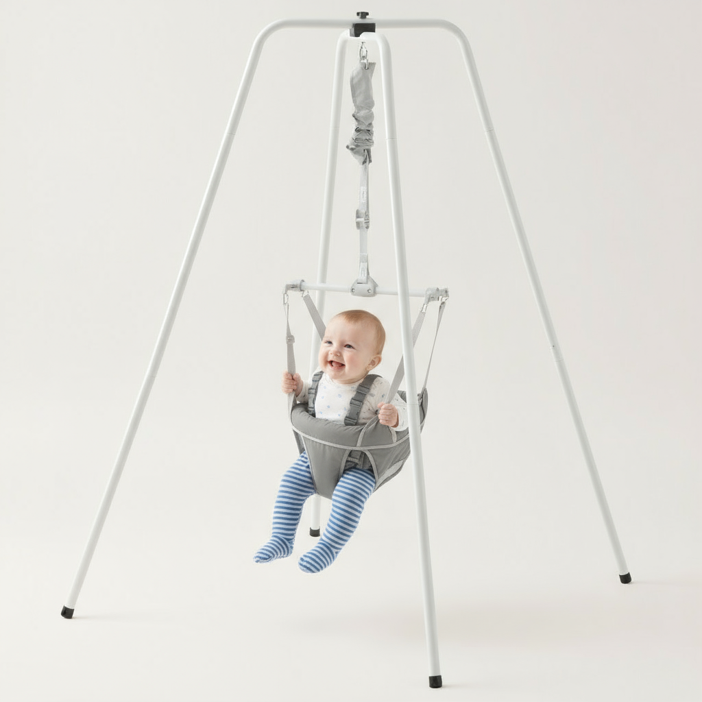 ActiveBounce™ Foldable Baby Activity Bouncer with Stable Stand & Premium Spring