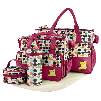 LuxeTote™ 5-in-1 Diaper Bag Travel Set