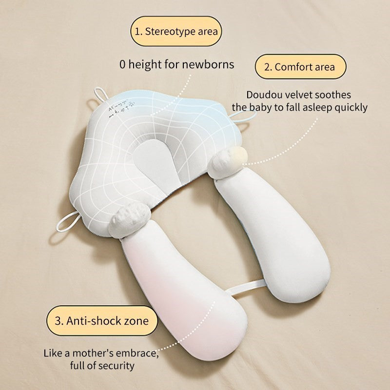 Baby Correction Head Shaping Pillow - Blue whiteset No drawcord style product view