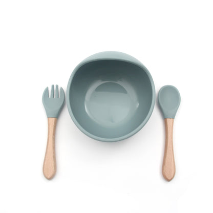 Silicone Feeding Bowl & Utensil Set