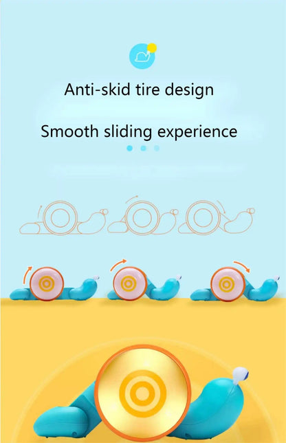 Snail leash toys electric reptile fibre rope luminous 1-2 years old 3 children educational boys girls baby net red - MEACAOFG