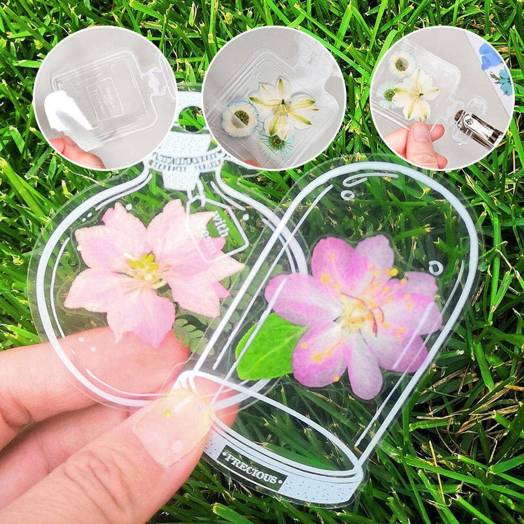 DIY Bookmark Set with Pressed Flowers - 30-Piece Collection