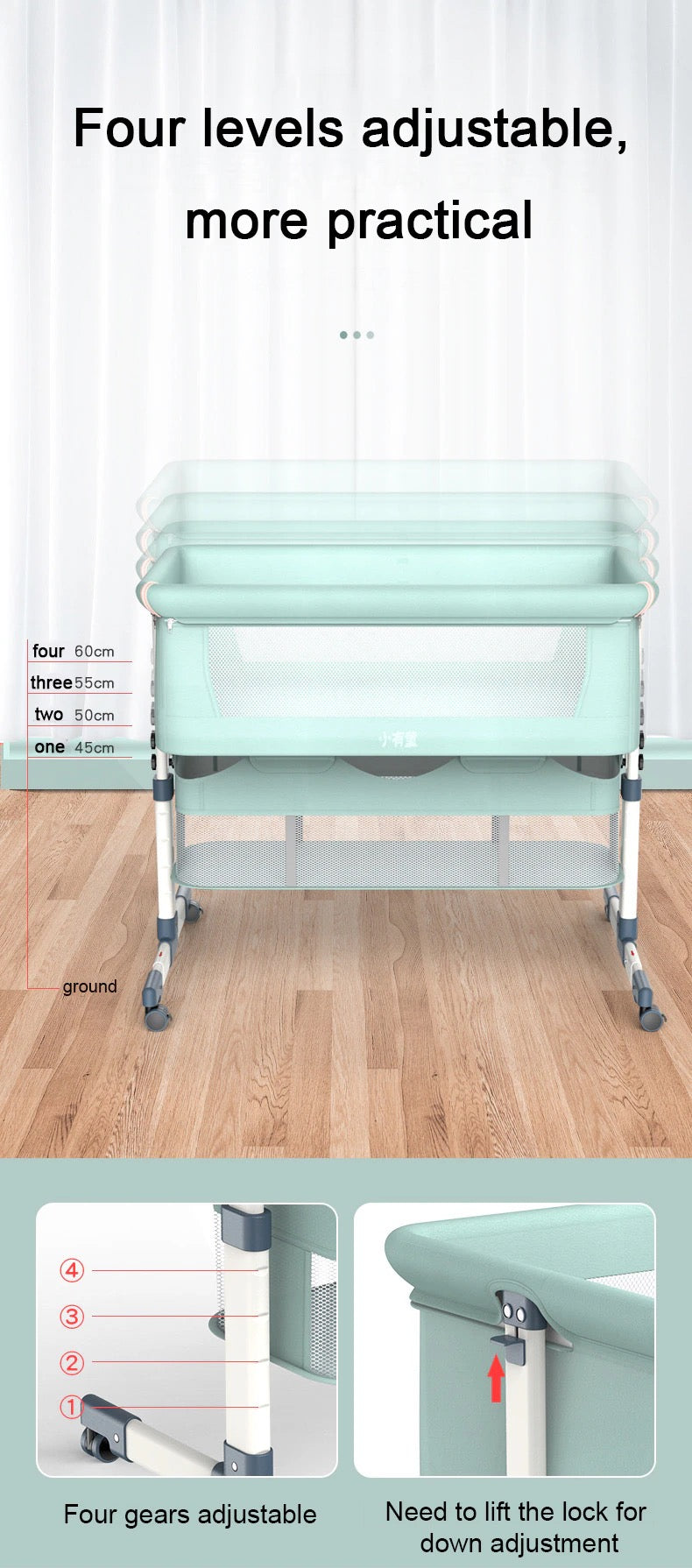 Foldable Rocking Baby Crib product detail