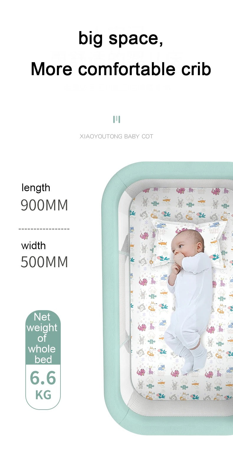Foldable Rocking Baby Crib product detail