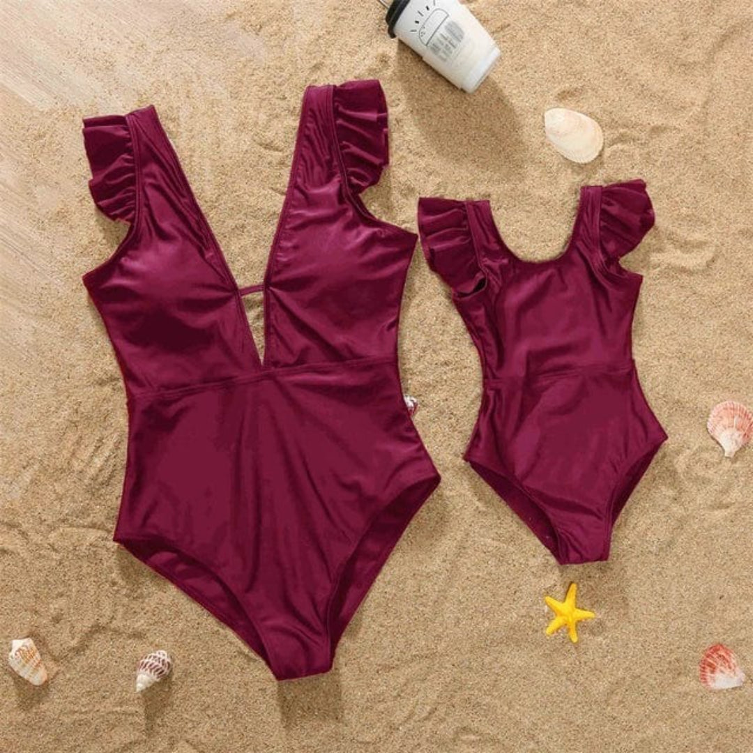 Coordinated Swimwear Set for Mom and Daughter - Girls' Bikini