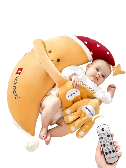 WEIQUEEN  Baby Banana Teether - Safe Silicone Teething Toy for Infants 0-12 Months moon